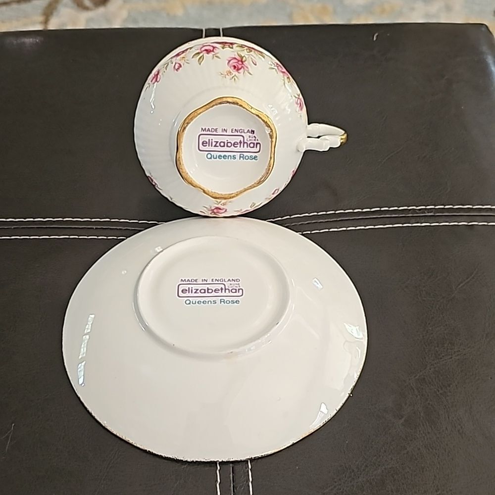 Vintage Elizabethan Bone China Queens Rose Cup & Saucer - Picture 8 of 9